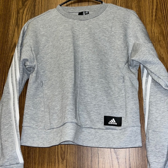 adidas Tops - Adidas Grey Sweatshirt Size X-Small
